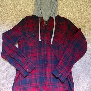 Lee Hooded Flannel Shirt